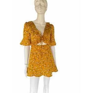 Etophe studios Floral Cutout mini dress sz S